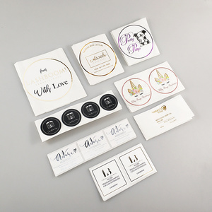 Custom adhesive waterproof packaging label personalised round roll printed logo stickers